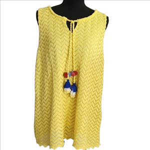 RAFAELLA YELLOW PULL-OVER KNIT TOP